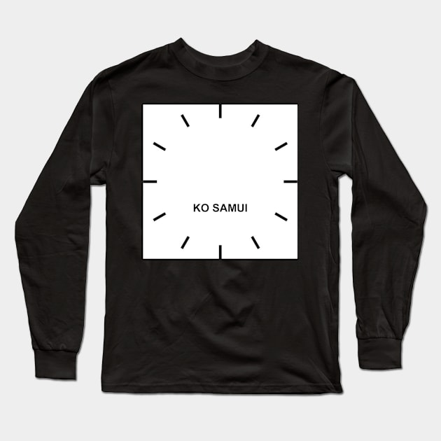 KO SAMUI Time Zone Wall Clock Long Sleeve T-Shirt by ghjura